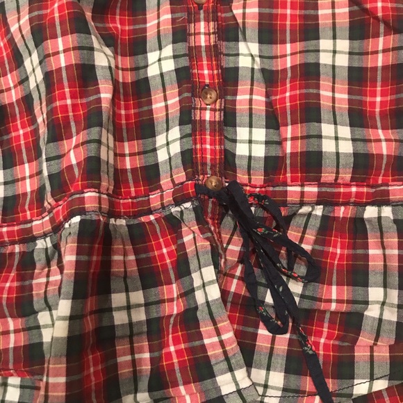 Vintage! A&F button down plaid peplum shirt - Picture 4 of 5